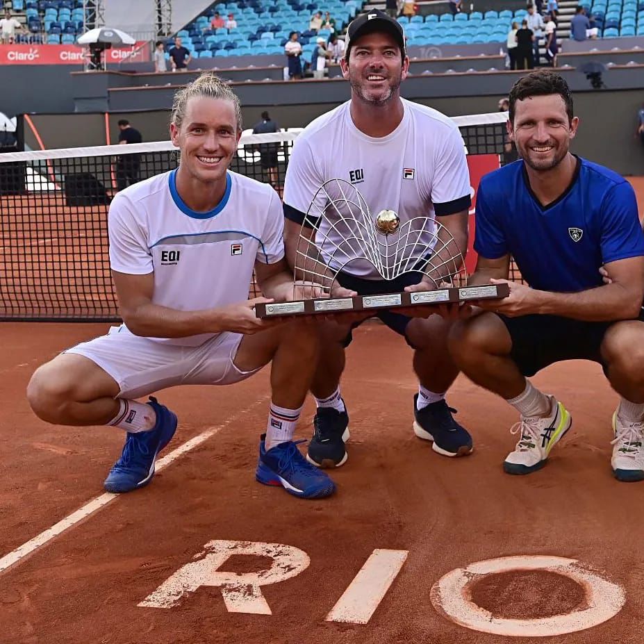 Franco Ferreiro com atletas no Rio Open